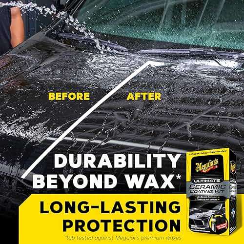 Meguiar's Ultimate Ceramic Coating Kit - Premium Kit for Cars Delivers Ultra-Durable Ceramic Protection with High Water Beading Action, Increased Gloss and Slickness, and Premium Microfiber Towels - Image 2