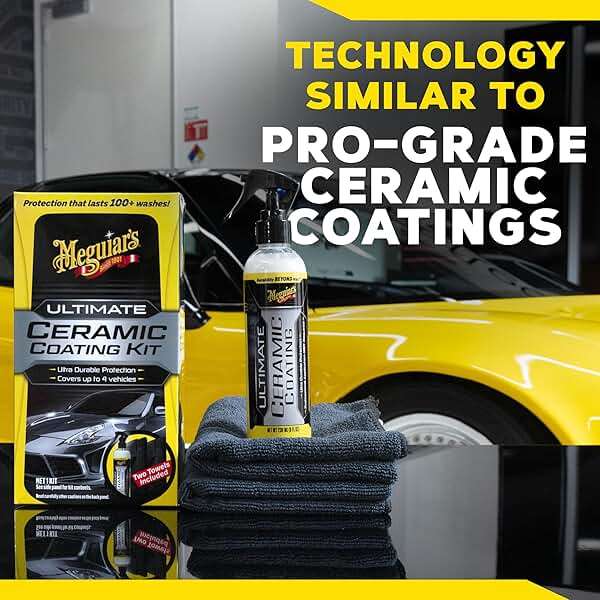 Meguiar's Ultimate Ceramic Coating Kit - Premium Kit for Cars Delivers Ultra-Durable Ceramic Protection with High Water Beading Action, Increased Gloss and Slickness, and Premium Microfiber Towels - Image 7