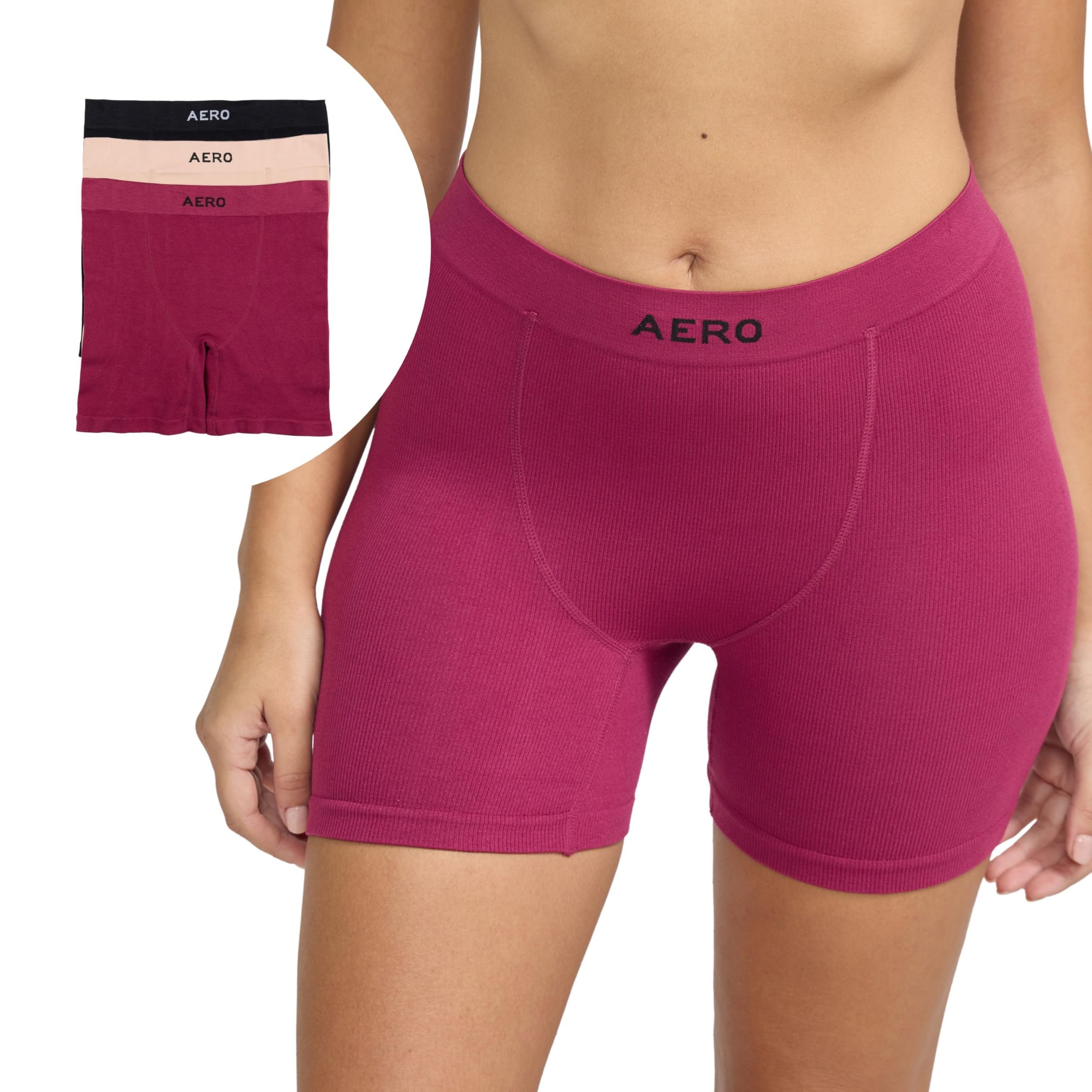 AEROPOSTALE Women's 3-Pack Seamless Boxer Briefs Underwear Bike Shorts for Women - Product Image