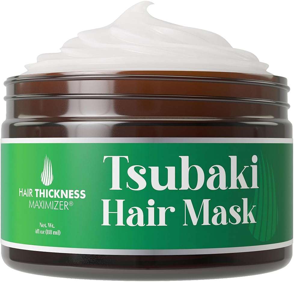 Tsubaki Hair Mask 4oz. Premium Japanese Camellia Oil (Tsubaki) Butter for Moisturizing, Hydrating, Repair & Growth. Camellia Seed Oil Treatment for Dry, Curly, Frizzy, Damaged & Color Treated Hair - Image 1