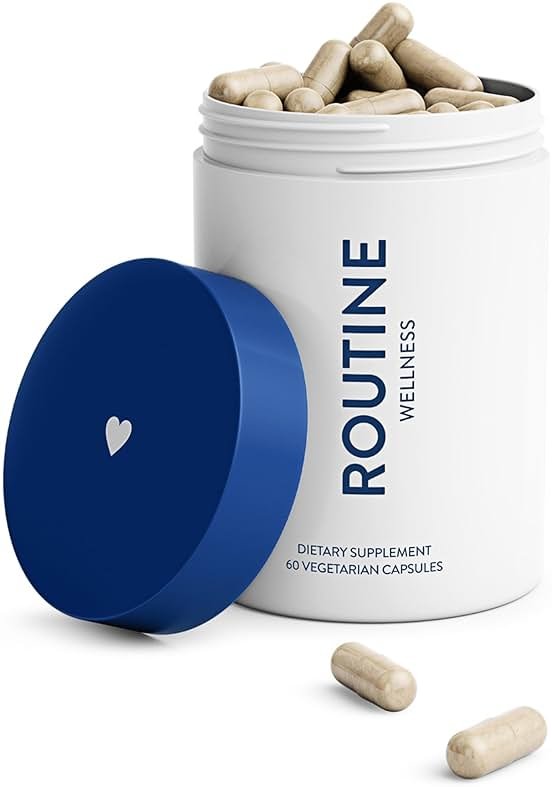 Routine Wellness Hair Growth Supplement – CLINICALLY Tested Thicker, Fuller-Looking Hair Support with Biotin & Key Nutrients, Vegetarian & Gluten-Free Vitamins - 1 Bottle, 30 Day Supply - Product Image