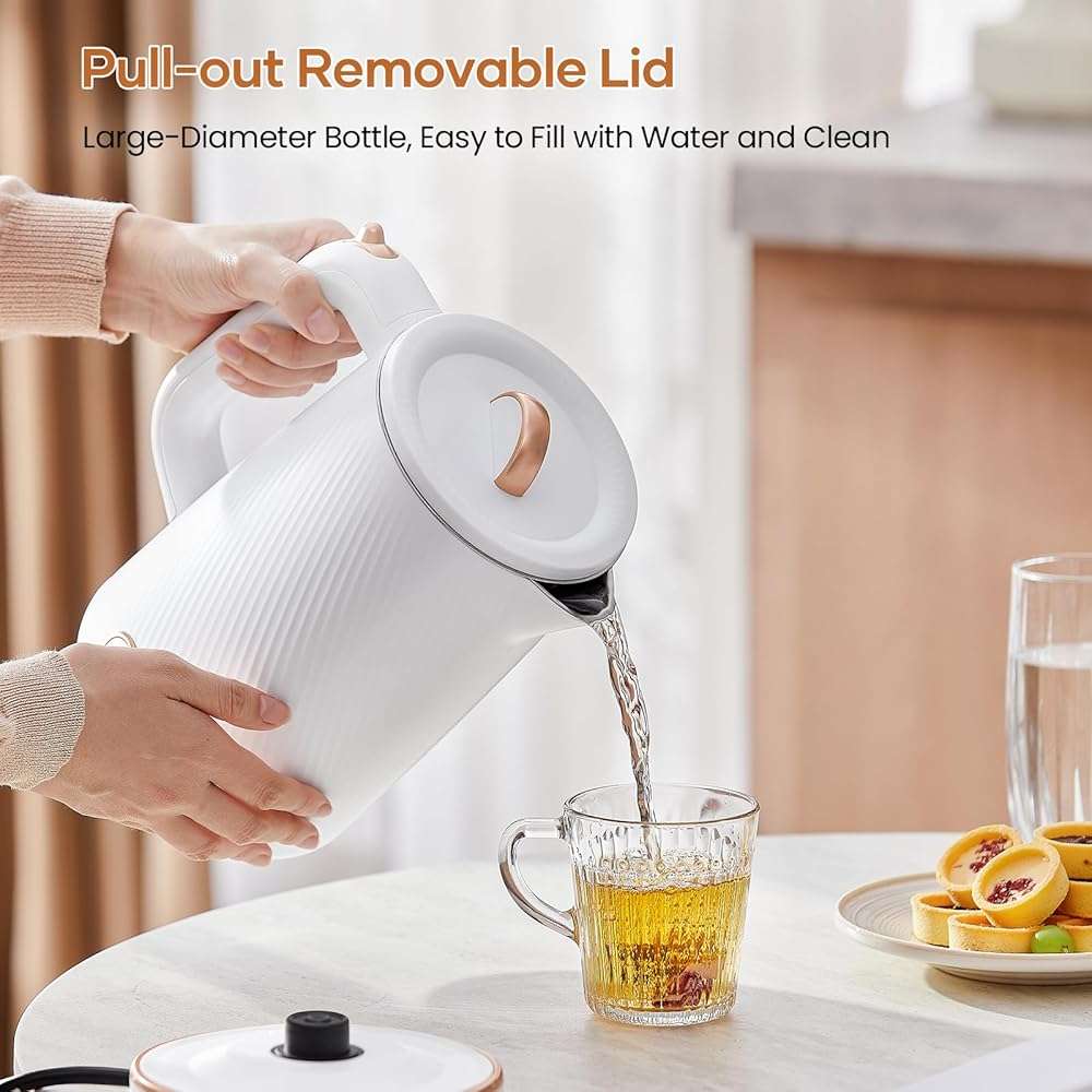 OLEGA Electric Kettle - 1500W Electric Tea Kettle 1.8L Stainless Steel Inner Electric Kettles for Boiling Water Auto Shut Off Boil-Dry Protection Electric Water Kettle for Coffee Tea - Image 6