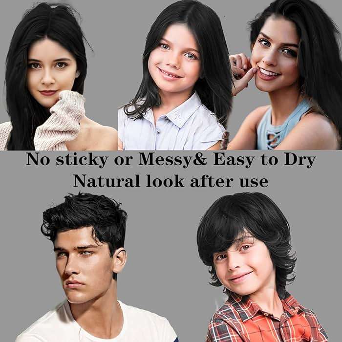 COLAYERIST Black Hair Color Wax, Temporary Washable Hair Color Dye for Kids, Temporary Dye Wax Natural Hairstyle Cream Hair Pomades for Women & Men Party Cosplay Halloween - Image 2