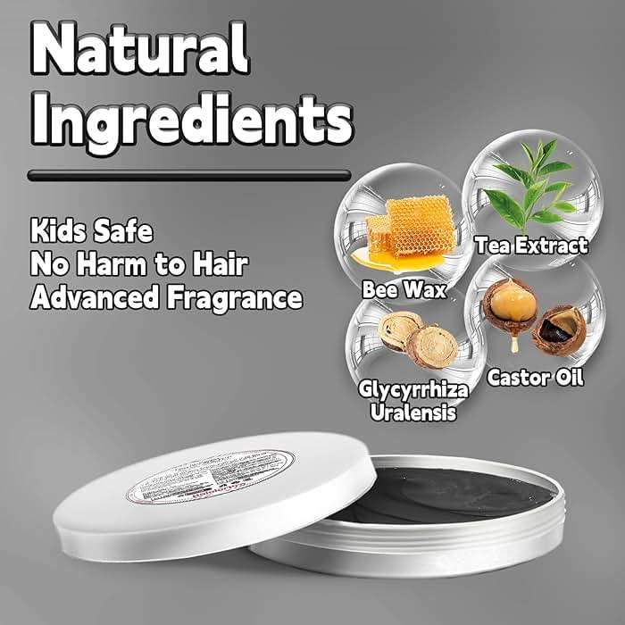 COLAYERIST Black Hair Color Wax, Temporary Washable Hair Color Dye for Kids, Temporary Dye Wax Natural Hairstyle Cream Hair Pomades for Women & Men Party Cosplay Halloween - Image 3