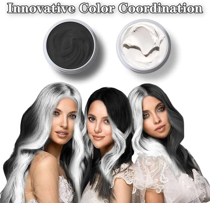 COLAYERIST Black Hair Color Wax, Temporary Washable Hair Color Dye for Kids, Temporary Dye Wax Natural Hairstyle Cream Hair Pomades for Women & Men Party Cosplay Halloween - Image 5