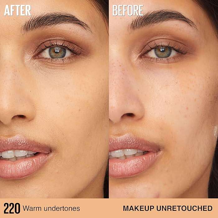 Maybelline Super Stay Lumi-Matte Foundation, Lightweight and Buildable Full Coverage Foundation Makeup For Up To 30HR Wear, 220, 1 Count - Image 4