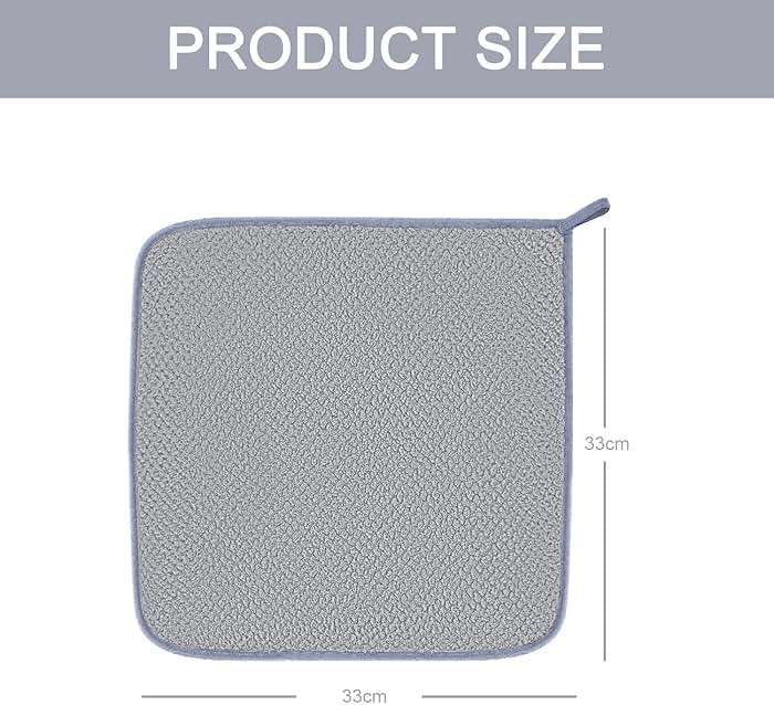 MaopaoBeauty Washcloth Set for Bathroom - Quick Drying - Ultra Soft Microfiber Absorbent Towel for Bath Fitness, Gym, Shower, Hotel, and Spa - 13x13 Inch | Set of 6, Grey - Image 3