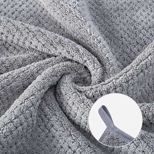 MaopaoBeauty Washcloth Set for Bathroom - Quick Drying - Ultra Soft Microfiber Absorbent Towel for Bath Fitness, Gym, Shower, Hotel, and Spa - 13x13 Inch | Set of 6, Grey - Image 5