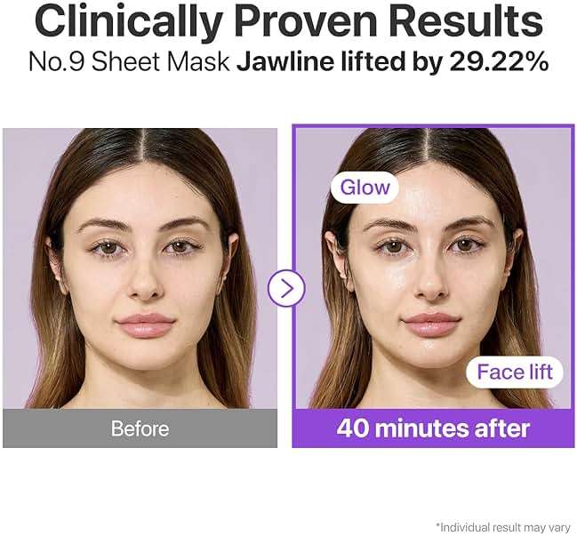 numbuzin No.9 Sheet Mask | NAD+ BIO Lifting-sil Full Face Mask | Improves Jawline, Jowls, Wrinkles, Neck Lines | Peptides, NAD+, Collagen | Skin Firmness | 4 Sheets + Lifting Band - Image 3