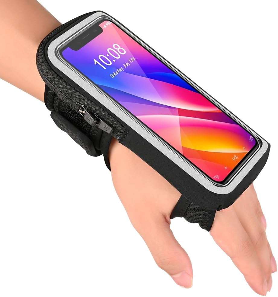 Kebrela Wristband Phone Holder for Running, Forearm Armbands, Running Armband with Card Slot for iPhone Pro Max Plus (16/15/14/13/12/11/X/XR), for Galaxy S24/S10, Cell Phone Holder Up to 7.0'' Phone - Image 1