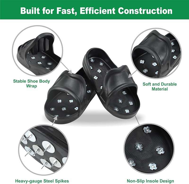Nichiyo Epoxy Spike Shoes for Flooring, Sharp Spiked Style Shoes for Resinous Coatings, Safe Walking on Floor Leveling Compounds, Epoxy Shoes Spikes for Epoxy Floor Coating -X-Large(DX-5C) - Image 4