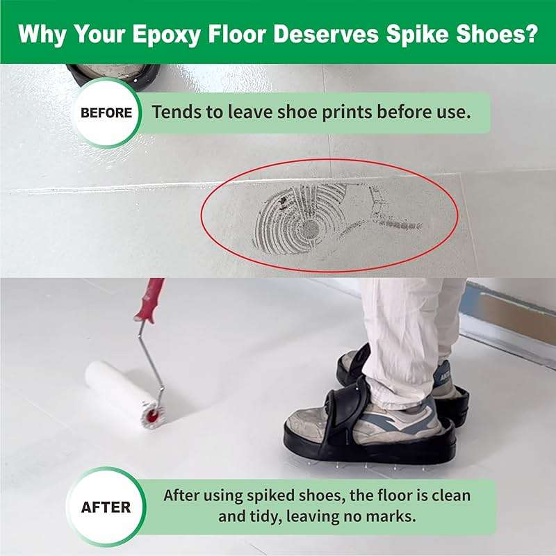 Nichiyo Epoxy Spike Shoes for Flooring, Sharp Spiked Style Shoes for Resinous Coatings, Safe Walking on Floor Leveling Compounds, Epoxy Shoes Spikes for Epoxy Floor Coating -X-Large(DX-5C) - Image 5