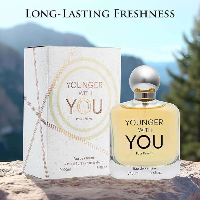 Younger With You for Women Eau De Parfum – Floral & Fruity Scent – Rose & Vanilla Base – Raspberry & Neroli Top – Natural, Mild, Paraben-Free, Vegan & Cruelty-Free – Elegant 100ml Bottle - Image 4