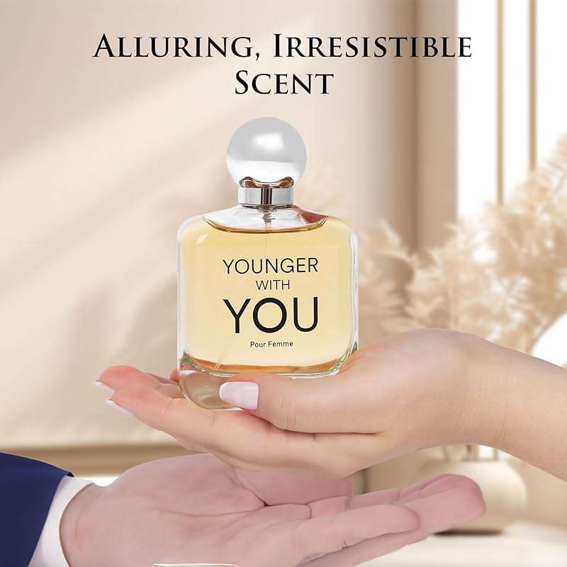 Younger With You for Women Eau De Parfum – Floral & Fruity Scent – Rose & Vanilla Base – Raspberry & Neroli Top – Natural, Mild, Paraben-Free, Vegan & Cruelty-Free – Elegant 100ml Bottle - Image 6