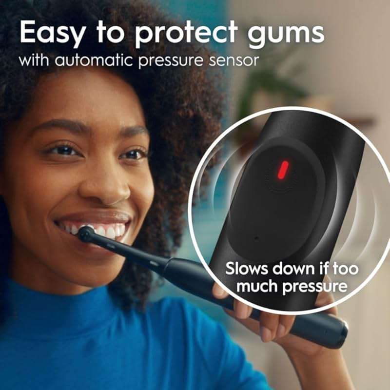 Oral-B iO Series 2 Limited Simple Clean Rechargeable Electric Toothbrush for Adults, Night Black, 3 Modes, Automatic Pressure Sensor for Gum Care, Travel Case - Image 7