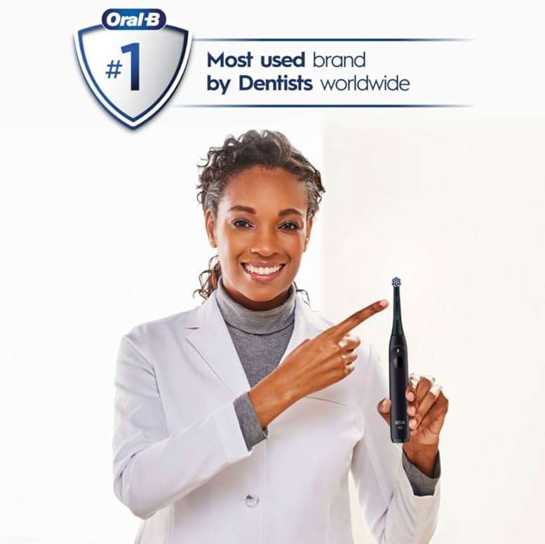 Oral-B iO Series 2 Limited Simple Clean Rechargeable Electric Toothbrush for Adults, Night Black, 3 Modes, Automatic Pressure Sensor for Gum Care, Travel Case - Image 10