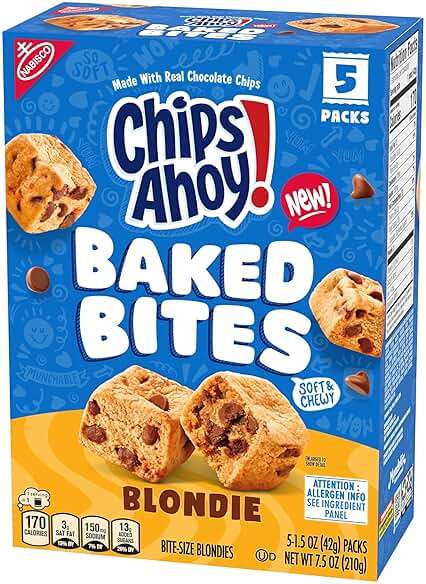 CHIPS AHOY! Baked Bites, Blondie, 5 - 1.5 oz Snack Packs (5 Bites per Pack) - Image 10