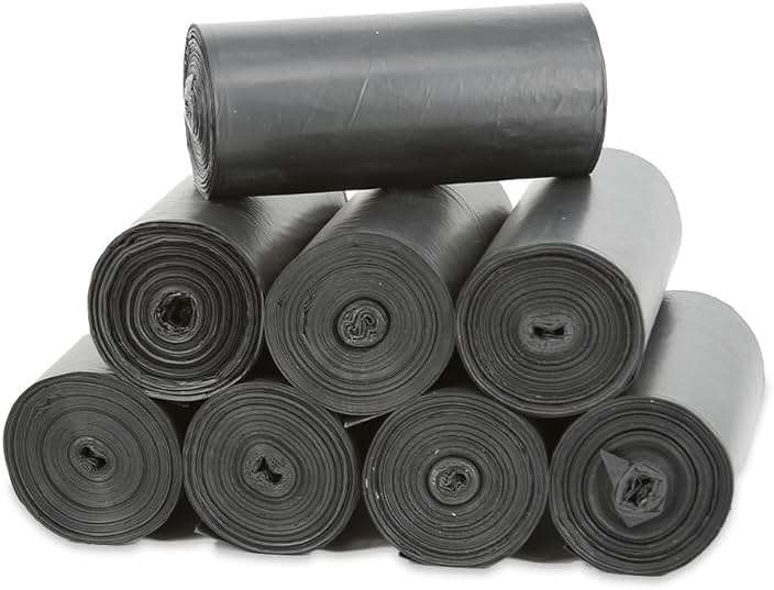 Zero Waste USA - Dog Waste Station Can Liners - 8 Roll of 25 bags - Standard Size 26" W x 33" L (10 gallons) - Heavy Duty, Thicker than competitors bags (1.1 mil) (200 Liners, Black) - Image 2