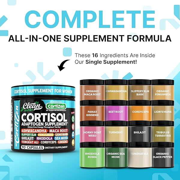 Clean Nutra Cortisol Supplements For Women | Maca Root Ashwagandha Cortisol Detox Manager Reducer + Slippery Elm Fenugreek Lions Mane Shilajit Rhodiola Sea Moss Tongkat Ali Cordyceps Ginseng Beet Root - Image 2