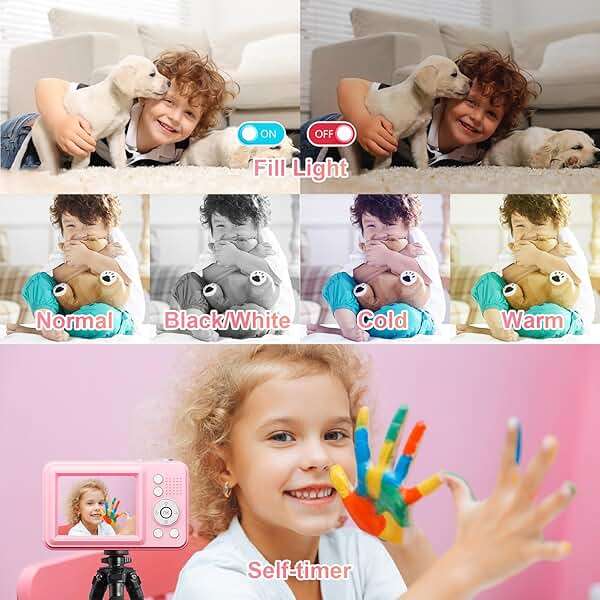 Digital Camera with 32GB Card,48MP Compact Portable Small Point Shoot Camera,FHD 1080P Point and Shoot Digital Cameras with 16X Zoom,for Boys Girls Teens Gifts - Image 5