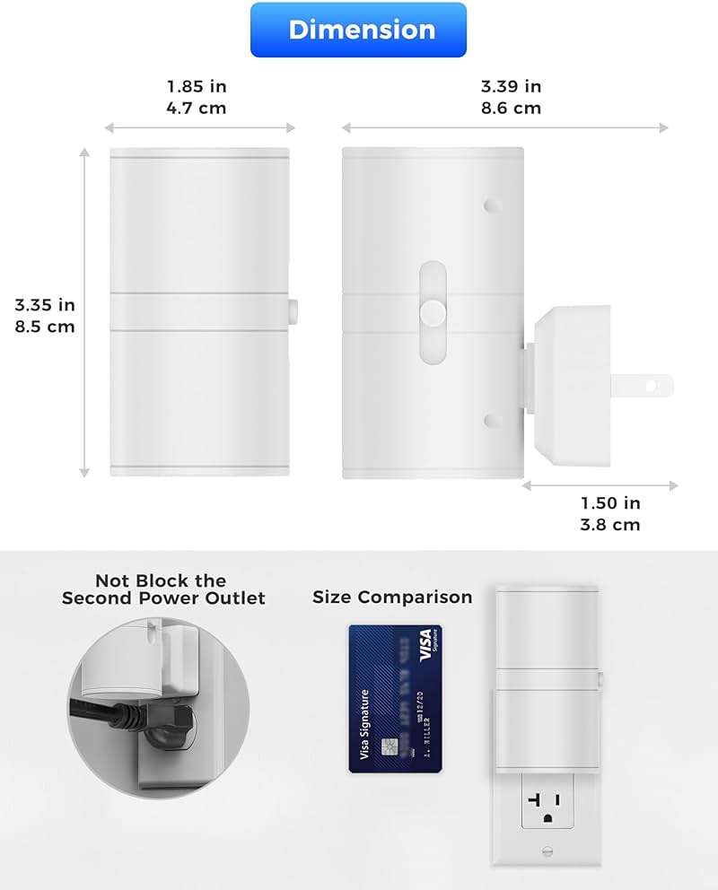 L LOHAS LED Night Light, Bluey Night Light, Blue Night Lights Plug into Wall, Light Sensor, Dimmable Night Light, Calm Blue Night Light for Christmas, Holiday, Bedroom, Hallway, 2 Pack - Image 7