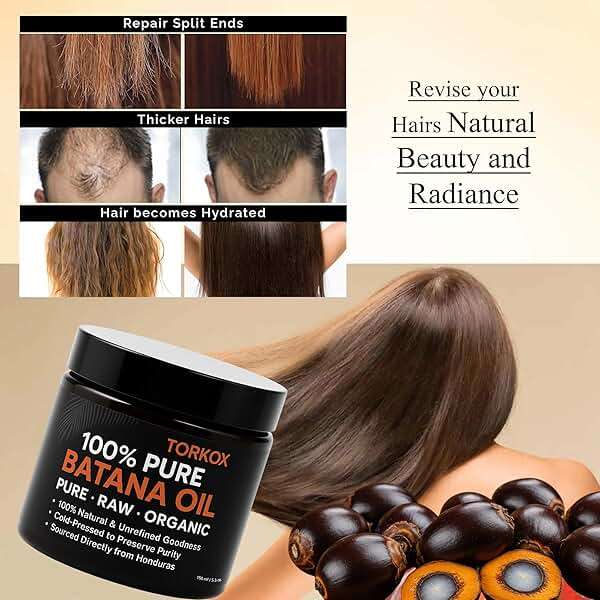Organic Batana Oil for Hair Growth From Honduras | 100% Raw,Unrefined, Pure | Dr Sebi Scalp Care Hair Shine for Men & Women | Elaeis Oleifera Kernel | Natural Cold Press Extraction 5.3Fl oz - Image 4