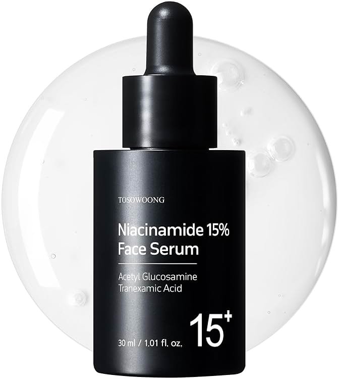 TOSOWOONG Niacinamide 15% Face Serum, 150,100ppm Niacinamide, Tranexamic acid, Dark Spot Corrector, Glass Skin, Radiant Complexion, Pore Minimizer, Even Skin Tone, Korean Skin Care, 30ml, 1.01 fl.oz. - Product Image