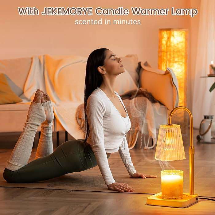 Candle Warmer Lamp Timer Adjustable - Height Wax Melt Electric Light Warming Dimmable Top Melter Heater for Melting Heating Small Jar Candles Gifts Women Mom Birthday Home Desk Decor with 2 Bulbs - Image 6