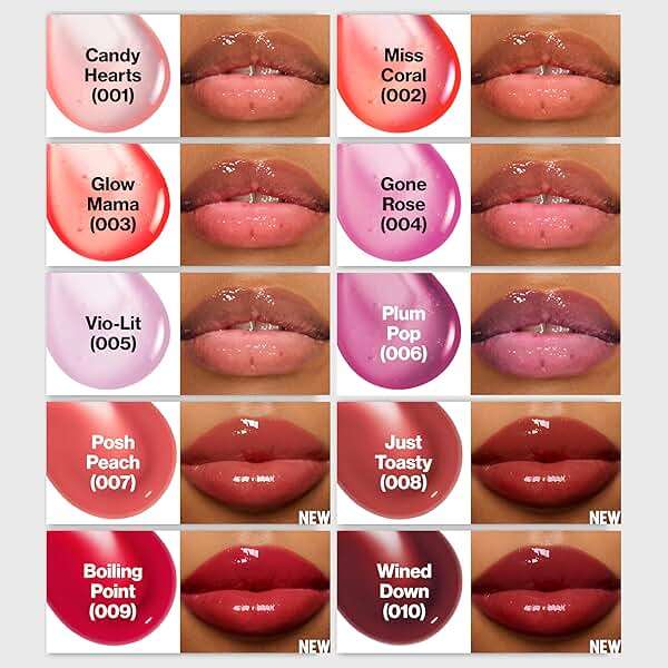 REVLON Super Lustrous Glimmer Lip Oil, Moisturizing & Tinted, Shiny Finish, Made with Plant-Based Squalane, 002 Miss Coral, 0.13 fl oz - Image 9