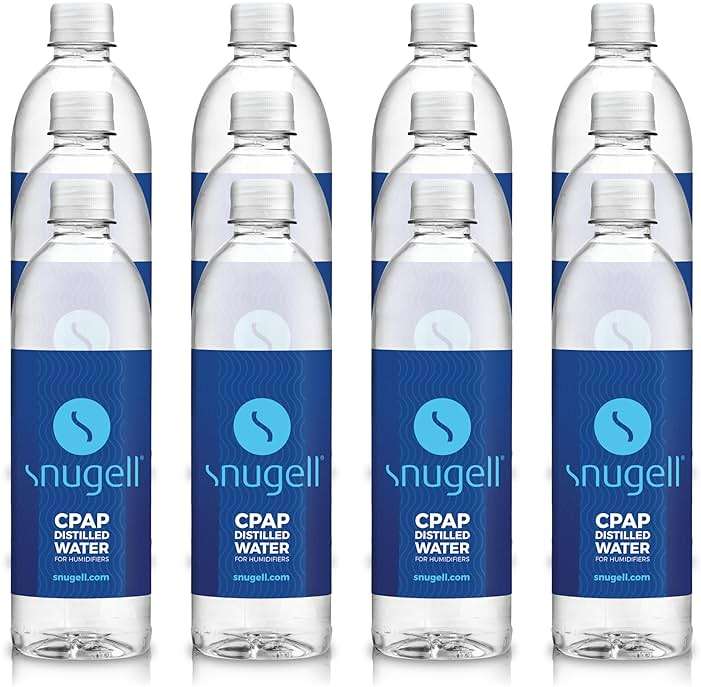 Snugell Bottled Distilled Water for CPAP Machines (12-Pack, 20 oz Each) – Ultra-Pure, BPA-Free, Travel-Friendly, and Convenient – Up to 24 Days Supply – Clean, Refreshing, Multi-Use – Made in the USA - Image 1