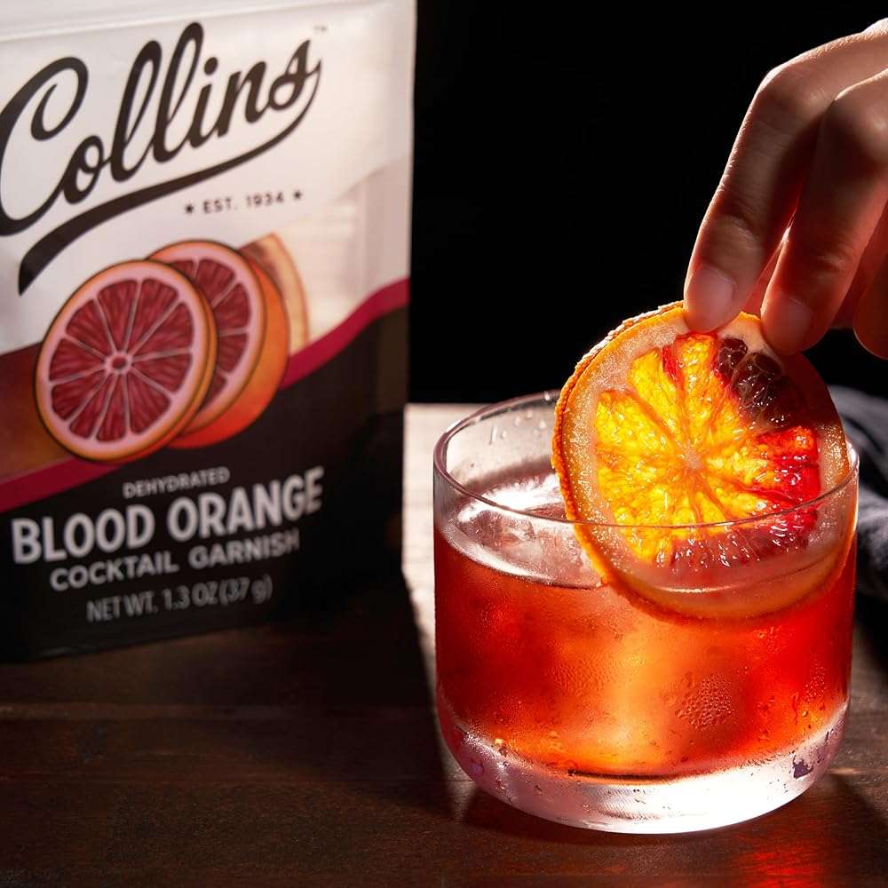Collins Dehydrated Blood Orange Cocktail Garnish Slices, 1.3 oz – Perfect for Negronis, Margaritas, Mocktails & Desserts – Premium Drink & Food Garnish – 1.3 oz - Image 6