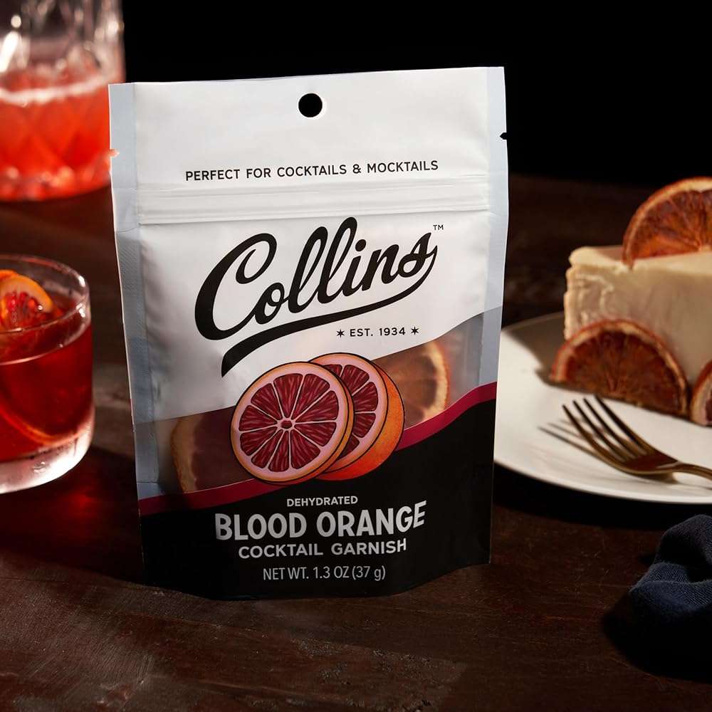 Collins Dehydrated Blood Orange Cocktail Garnish Slices, 1.3 oz – Perfect for Negronis, Margaritas, Mocktails & Desserts – Premium Drink & Food Garnish – 1.3 oz - Image 7