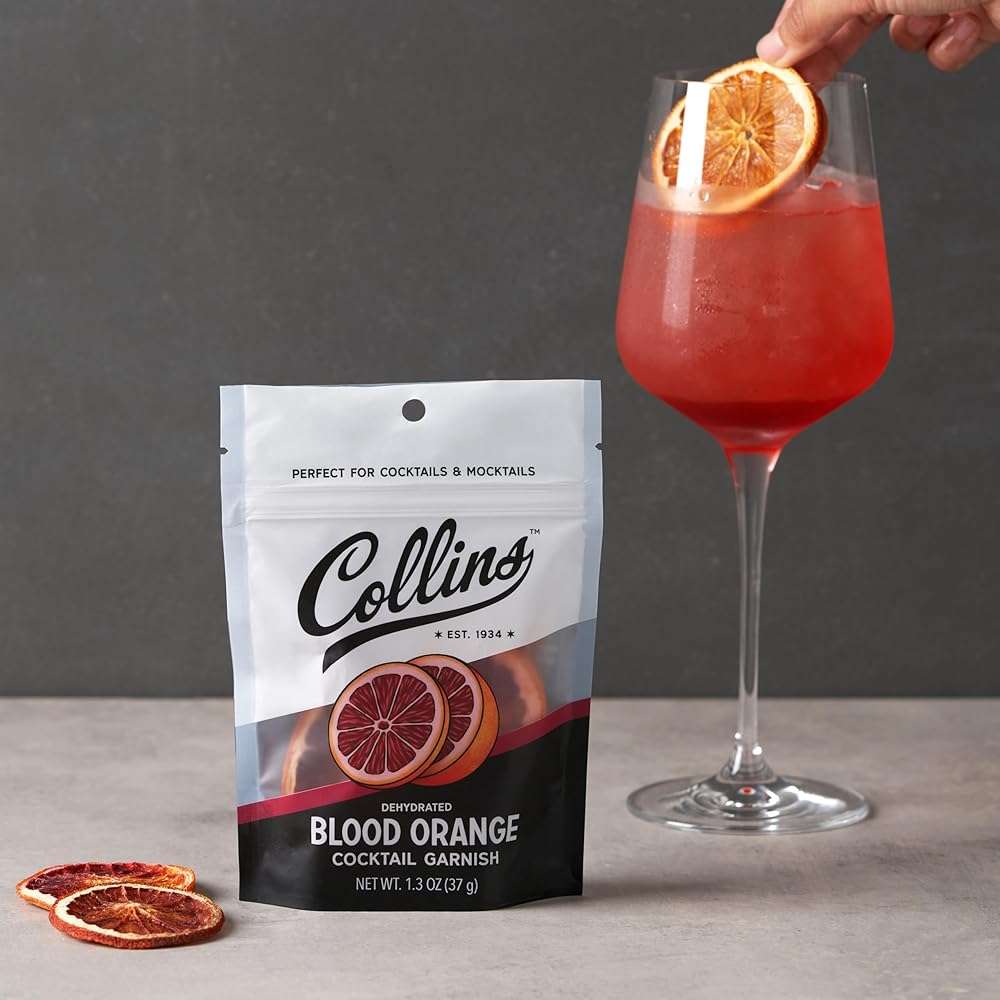 Collins Dehydrated Blood Orange Cocktail Garnish Slices, 1.3 oz – Perfect for Negronis, Margaritas, Mocktails & Desserts – Premium Drink & Food Garnish – 1.3 oz - Image 8