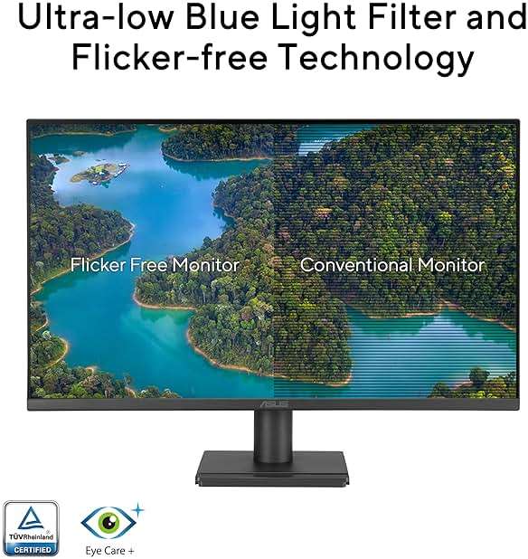ASUS 24” 1080P Computer Monitor (VA249QG) – IPS, Full HD, 120Hz, 1ms, Adaptive-Sync, 99% sRGB, Speakers, HDMI, DisplayPort, VGA, Low Blue Light, Flicker-Free, VESA Mountable, 3yr Warranty - Image 5