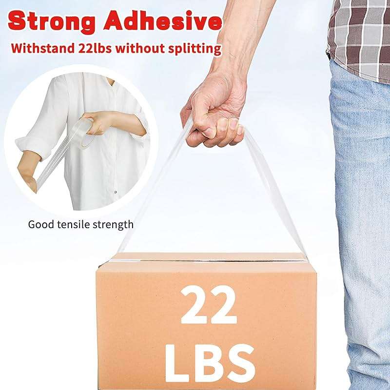 BFHKXW 2 Rolls Clear Packing Tape with 2 refillable Dispenser, Heavy Duty Packaging Tape 1.88 Inches x 55 Yards, Strong Adhesive Packaging Tape for Moving Boxes, Shipping, Mailing, Office and Storage - Image 4