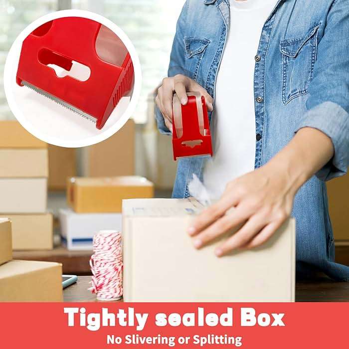 BFHKXW 2 Rolls Clear Packing Tape with 2 refillable Dispenser, Heavy Duty Packaging Tape 1.88 Inches x 55 Yards, Strong Adhesive Packaging Tape for Moving Boxes, Shipping, Mailing, Office and Storage - Image 8