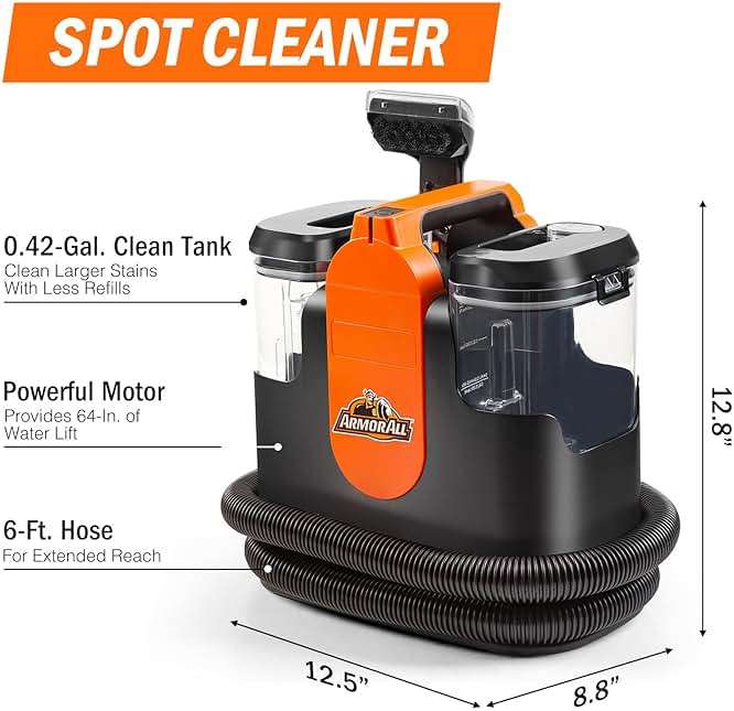 Armor All SCC301 0901 Upholstery & Carpet Cleaner, Car and Auto Detailer with Tools for Pets, Area Rugs and Couches - Image 3