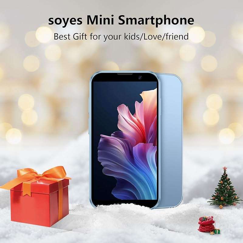 soyes Mini Phone World's Smallest 3.0" HD Touch Screen Mini Smartphone Unlocked Android Compact Mobile Phone for Kids &Students Cell Phone wih Quad-Core Dual SLM Face lD2GB+16GB Blue - Image 2
