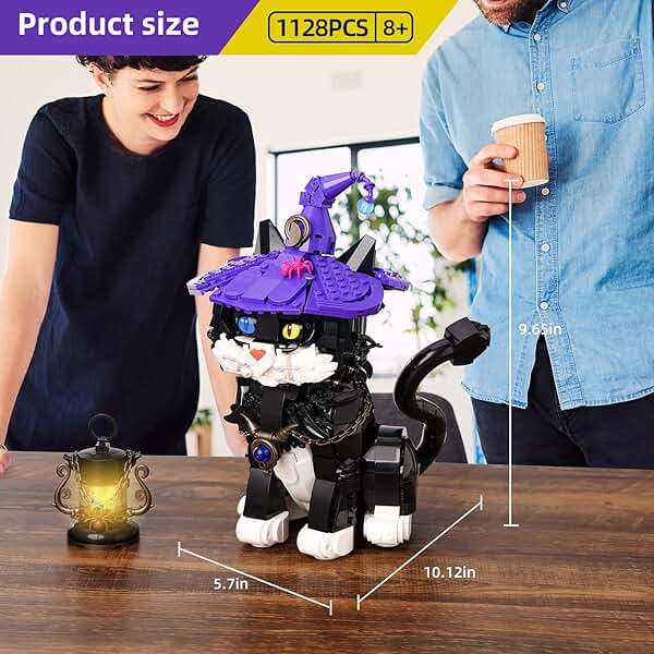 Ideas Harry Magic Cat Animal Building Set, Compatible with Lego Adults Collectible MOC Cat Model STEM Potter Toy for Home Decor,Creative Gift for Kids Boys & Girls 8-16 (1128 PCS) - Image 3