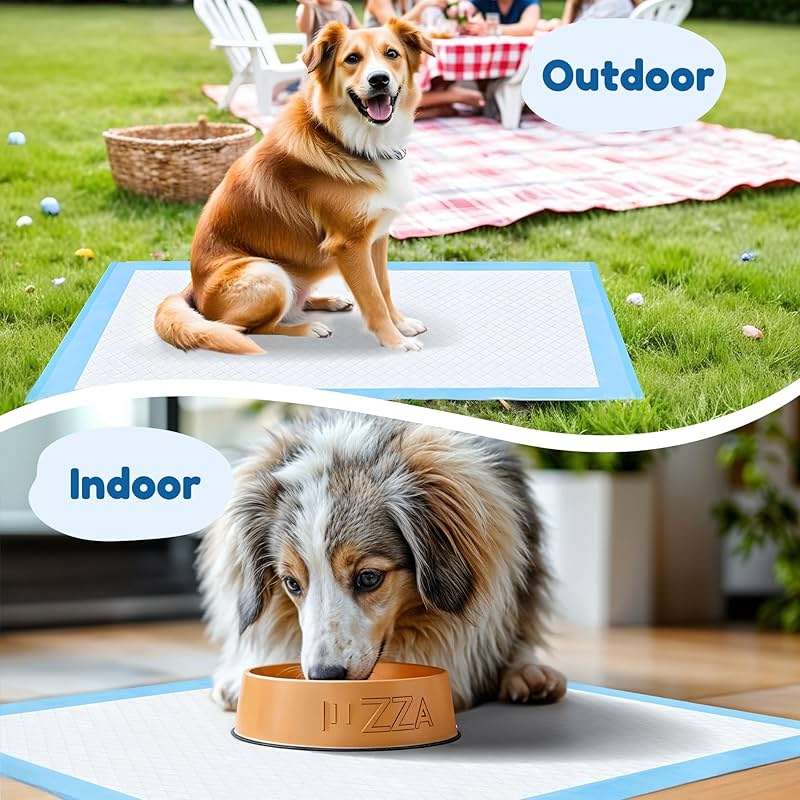 Super Absorbent Waterproof Dog and Puppy Pet Training Pad, Housebreaking Pet Pad, 50-Count Extra Middle-Size, 28’’X34’’, Blue - Image 6