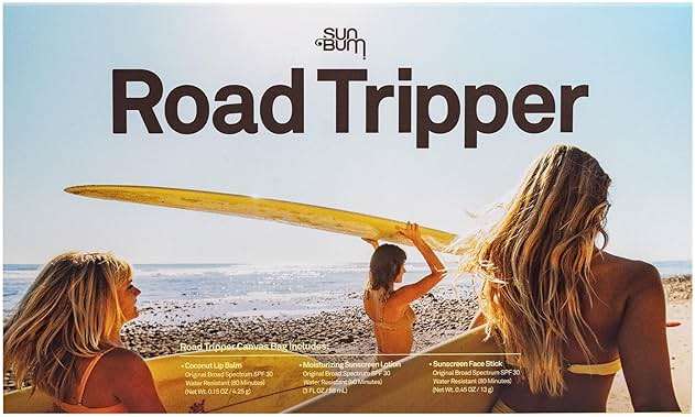Sun Bum Road Tripper - Travel Sized Sun Care Pack with Sunscreen Lotion, Face Stick, and Lip Balm - SPF 30 Broad Spectrum UVA/UVB Protection - Hawaii 104 Act Compliant - TSA Friendly - Image 2