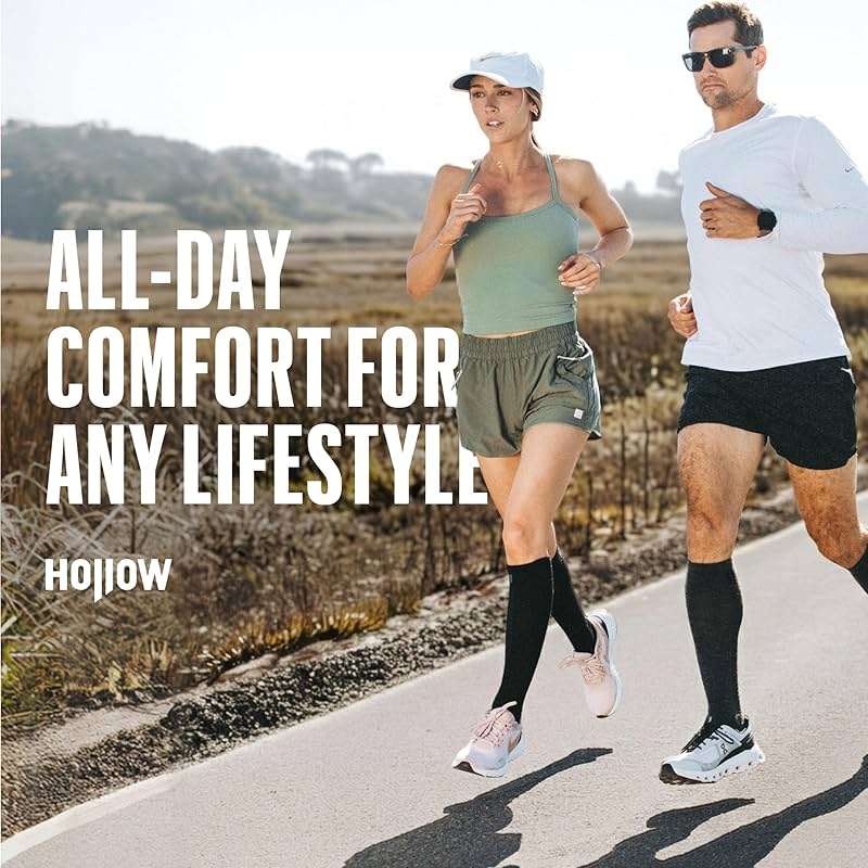 HOLLOW Alpaca Compression Socks for Women & Men Standard & Wide, 15-20 mmHg, Circulation Support, Moisture Wicking, Knee High - Image 8