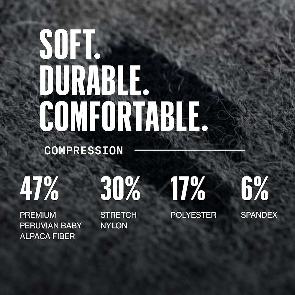 HOLLOW Alpaca Compression Socks for Women & Men Standard & Wide, 15-20 mmHg, Circulation Support, Moisture Wicking, Knee High - Image 9