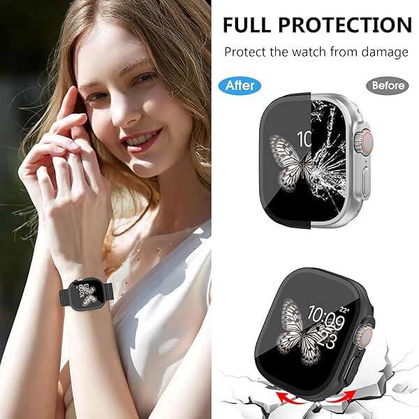 Tiorecime 20 Pack Case for Apple Watch Ultra 3/Ultra 2/Ultra 49mm with Tempered Glass Screen Protector, Shockproof Hard PC Protective Cover, All-Around Bumper Compatible with iWatch Ultra 3/2/1 49mm - Image 4