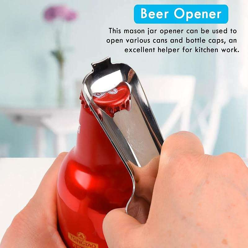 Mason Jar Opener for Canning Lids No Lid Dents or Damage,Multi-Purpose for Bottle Opener and Various Lids Canning Jar Opener,Easy Twist Manual Handheld Top Remover - Image 6
