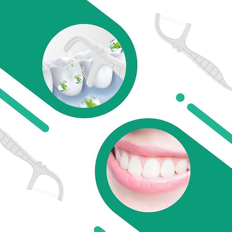 BAIDENTAL Dental Floss Dispenser with 100 Count Mint Flavored, Floss Picks Dual Line Design ,Oral Care Tools for Fresh Breath and Healthy Gums - Image 6