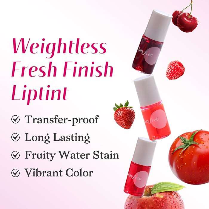 bayfree Lip Tint Stain Set, 7 PCS Lip Stain Long Lasting Waterproof, Hydrating Non-Sticky Liquid Blush & Water Tint, Transfer-Proof, High Pigment Matte Finish,Vegan Korean Makeup Set (fruit land) - Image 2