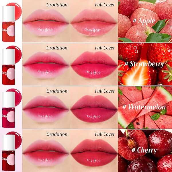 bayfree Lip Tint Stain Set, 7 PCS Lip Stain Long Lasting Waterproof, Hydrating Non-Sticky Liquid Blush & Water Tint, Transfer-Proof, High Pigment Matte Finish,Vegan Korean Makeup Set (fruit land) - Image 3