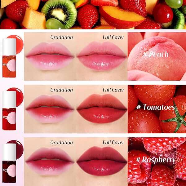 bayfree Lip Tint Stain Set, 7 PCS Lip Stain Long Lasting Waterproof, Hydrating Non-Sticky Liquid Blush & Water Tint, Transfer-Proof, High Pigment Matte Finish,Vegan Korean Makeup Set (fruit land) - Image 4