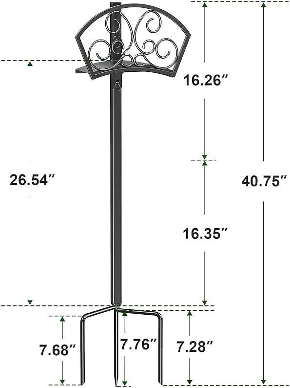 GOFORWILD Garden Hose Holder, Decorative Durable Hose Hanger, Holds 125-Feet of 5/8-Inch Hose, Made of Gauge Steel, Free-Standing Design for Outside Yard Lawn, Black - Image 3